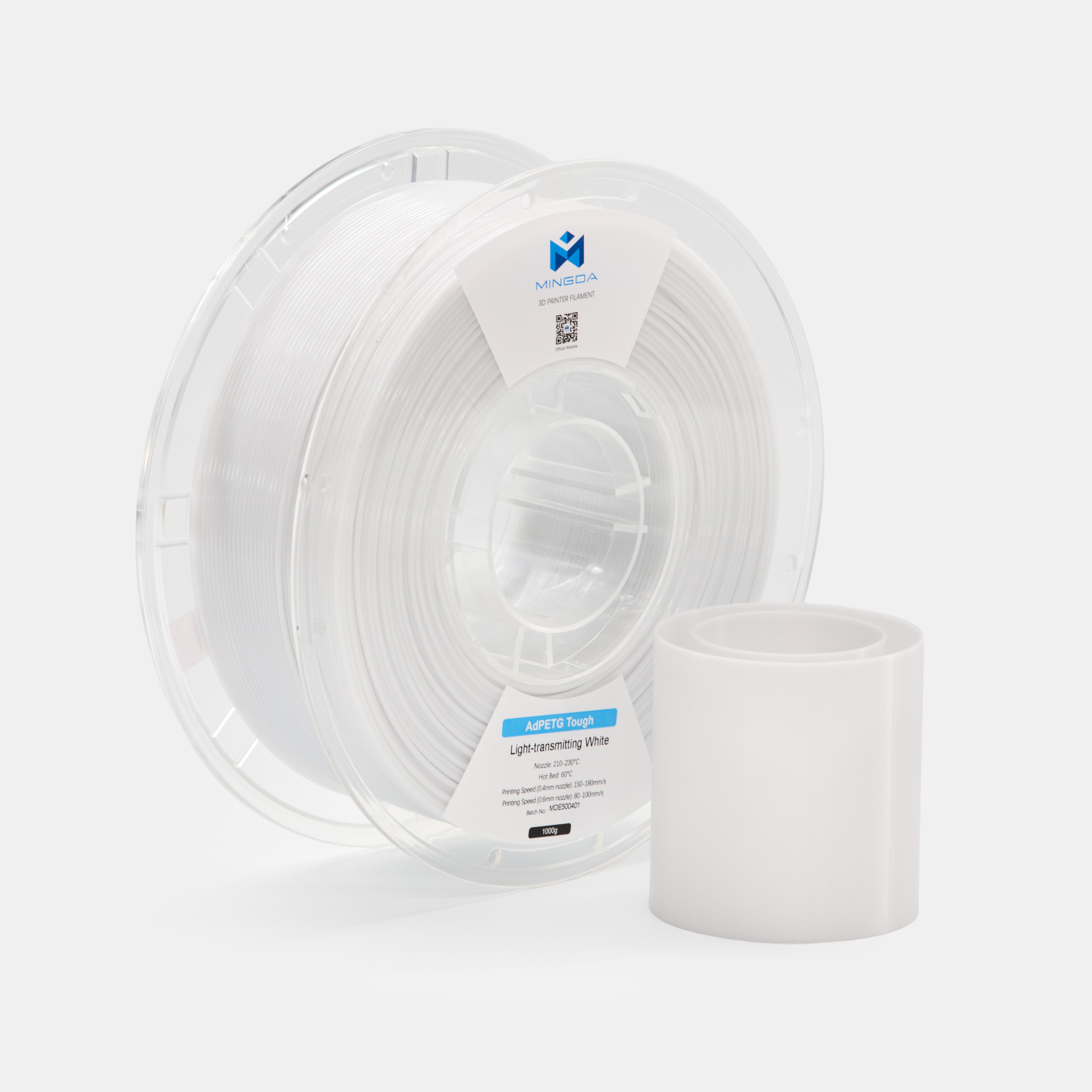 AdPETG Light-Transmitting Filament - White